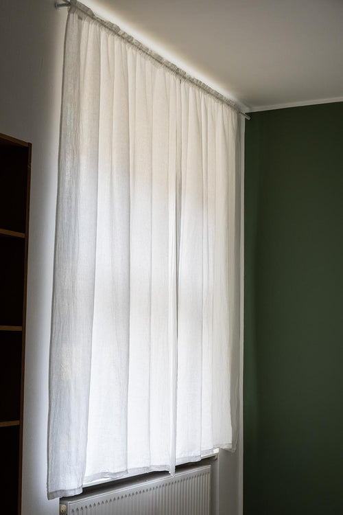 Leinen-Vorhang Mafalda Nova (2er-Set) [Weiß]