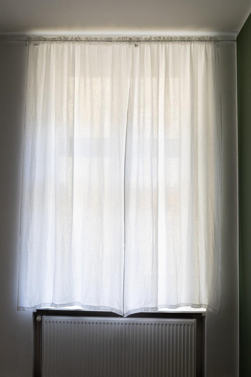 Leinen-Vorhang Mafalda Nova (2er-Set) [Weiß]