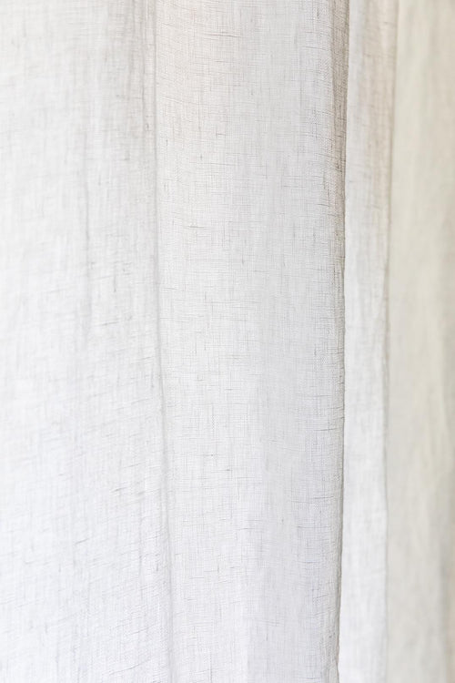 Leinen-Vorhang Mafalda Nova (2er-Set) [Weiß]