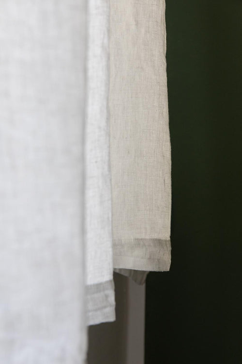 Leinen-Vorhang Mafalda Nova (2er-Set) [Weiß]