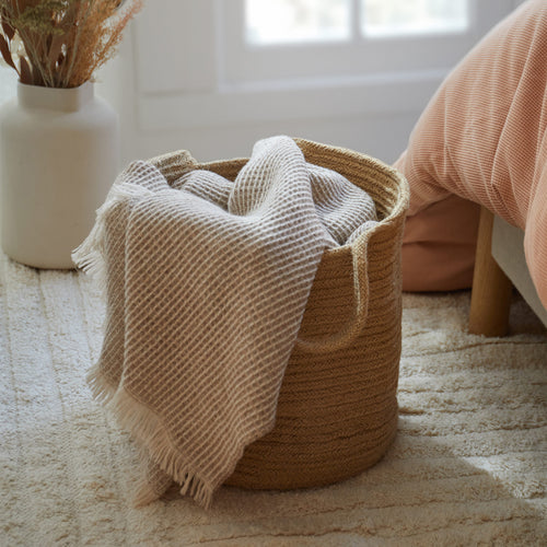 Merinodecke Raiana [Beige & Natur]