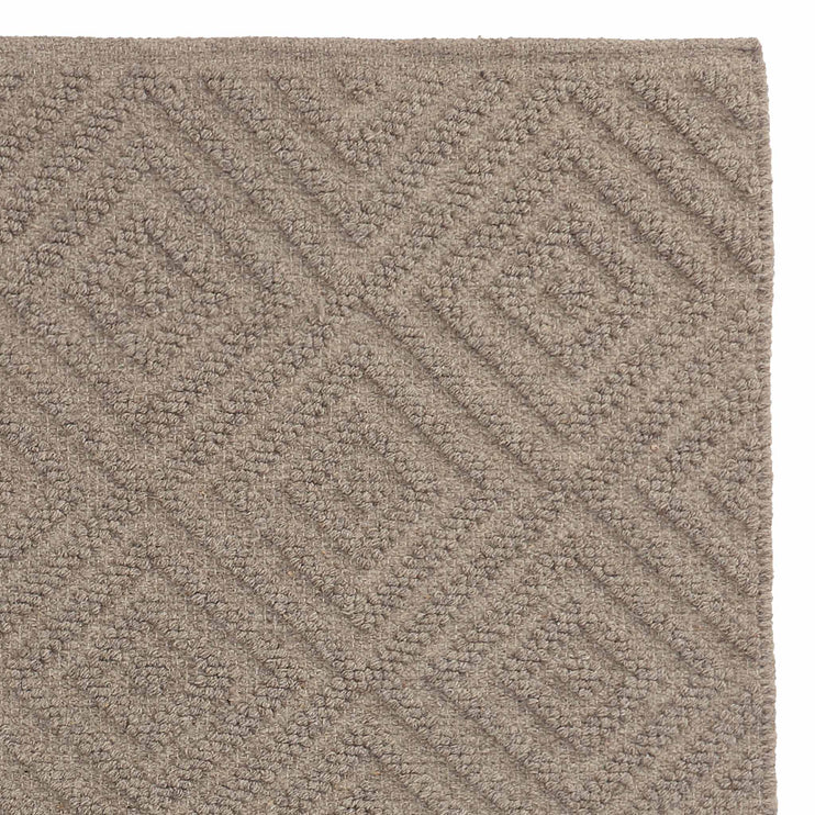 Teppich Barod Steingrau, 100% Wolle