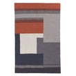 Teppich Indari Dunkles Graublau & Taubenblau & Terrakotta, 100% PET | URBANARA Gartenaccessories