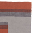 Teppich Indari Dunkles Graublau & Taubenblau & Terrakotta, 100% PET