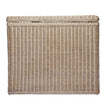 Wäschekorb Java, Kalkweiß, 100% Rattan & 100% Baumwolle