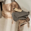 Gemischtes Handtuch Set Kotra, Schwarz & Beige, 50% Leinen & 50% Baumwolle | URBANARA Leinenhandtücher