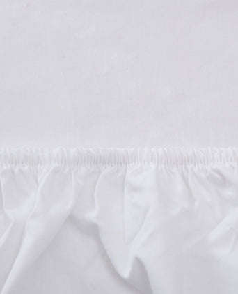 Spannbettlaken Perpignan, Weiß, 100% gekämmte Baumwolle