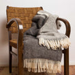 Wolldecke Salakas Braun & Grau, 100% Schurwolle | Hochwertige Wohnaccessoires