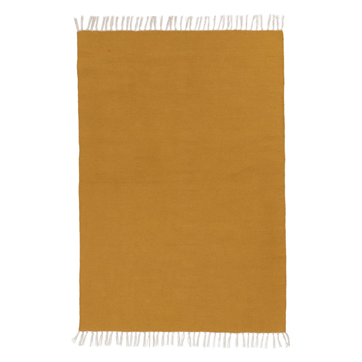 Teppich Udaka Senfgelb, 100% PET | URBANARA Gartenaccessories