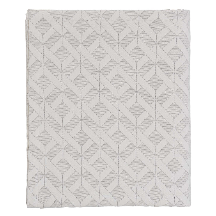 Tagesdecke Aldeia, Helles Creme & Schwarz, 100% Baumwolle