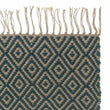 Teppich Dasheri, Petrol, 100% Jute