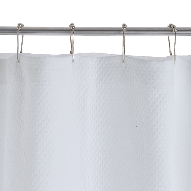 Duschvorhang Proaza, Weiß, 100% Baumwolle | URBANARA Badezimmer-Accessoires