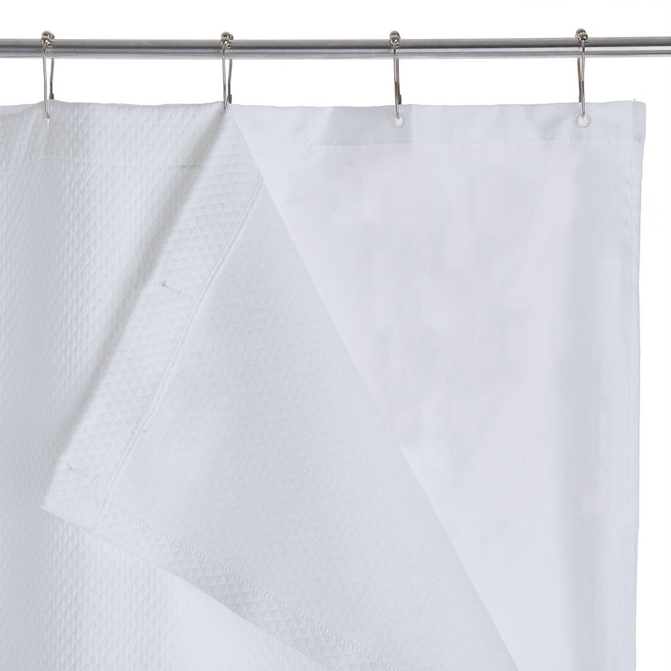 Duschvorhang Proaza, Weiß, 100% Baumwolle | Hochwertige Wohnaccessoires
