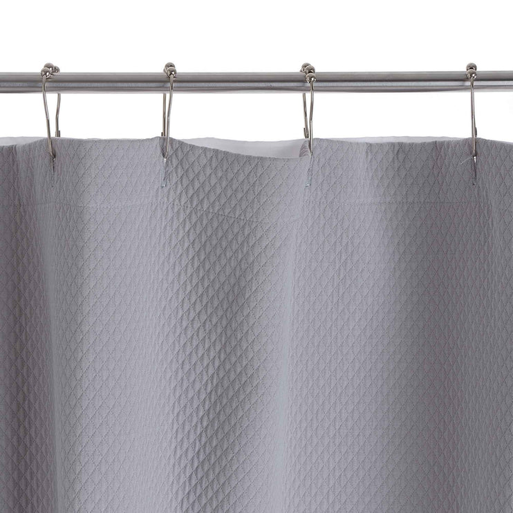 Duschvorhang Proaza, Hellgrau, 100% Baumwolle | URBANARA Badezimmer-Accessoires