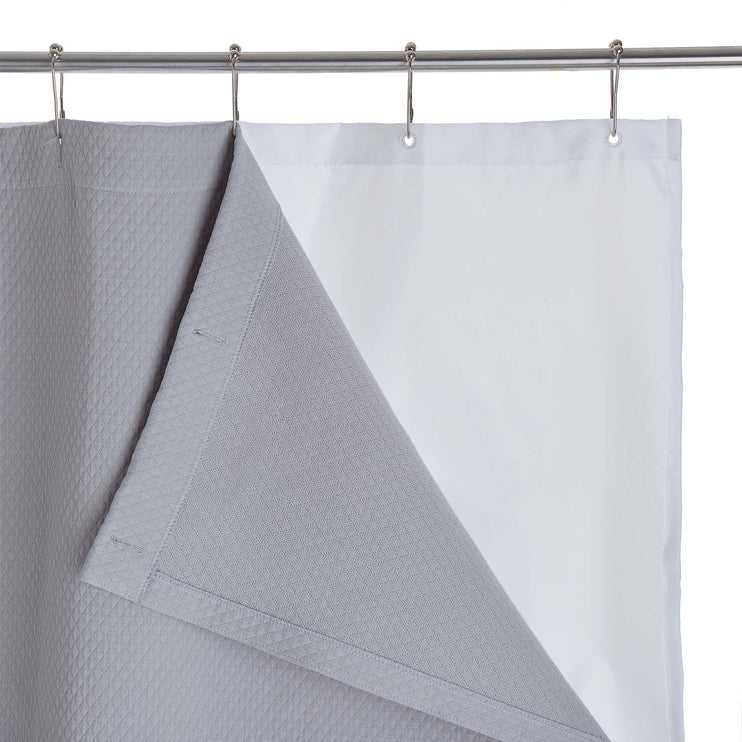 Duschvorhang Proaza, Hellgrau, 100% Baumwolle | Hochwertige Wohnaccessoires