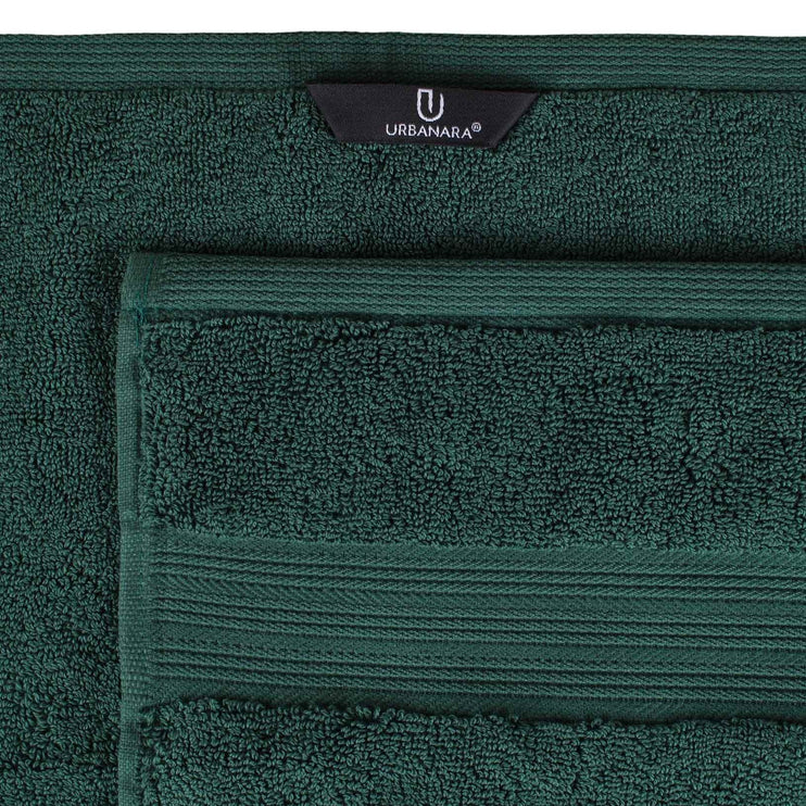 Gemischtes Handtuch Set Salema, Dunkelgrün, 100% Supima Baumwolle | Hochwertige Wohnaccessoires