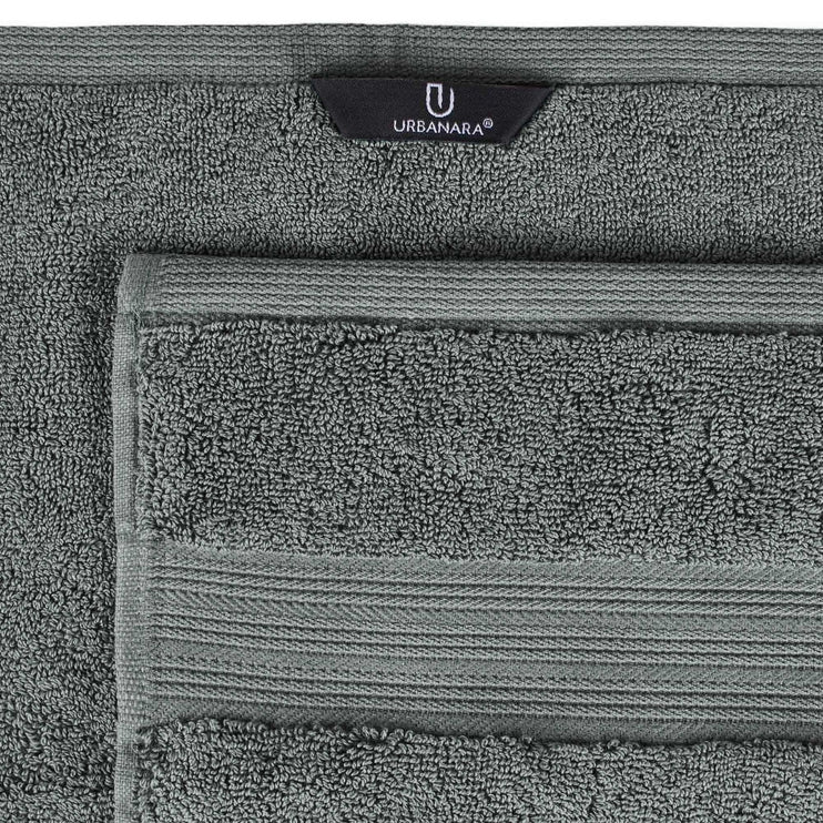 Gemischtes Handtuch Set Salema, Grau, 100% Supima Baumwolle | URBANARA Baumwoll-Handtücher