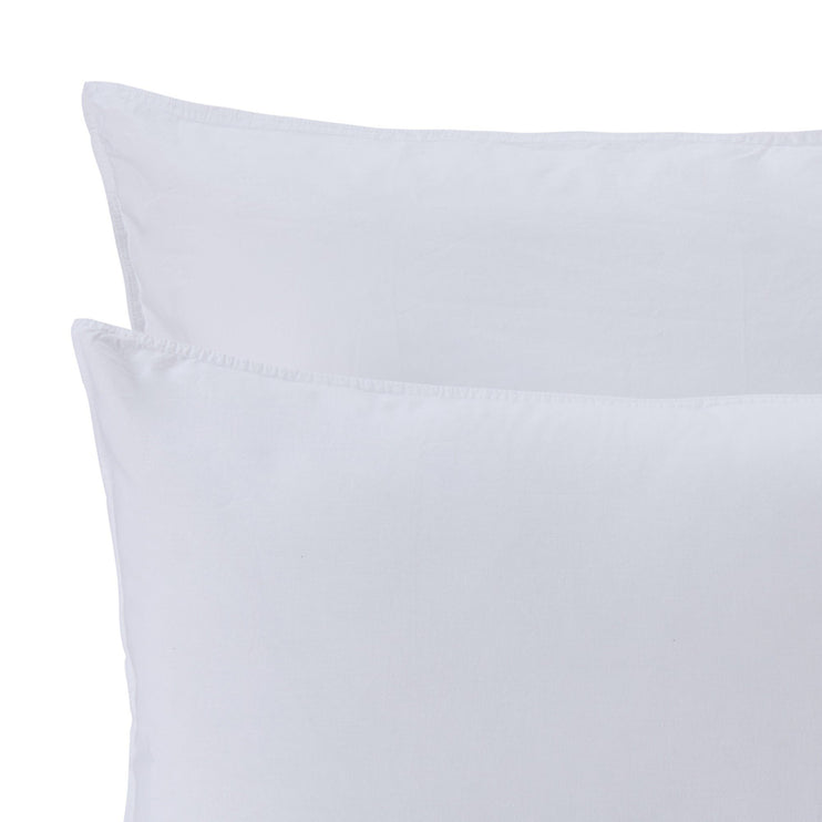 Kissenbezug Luz, Weiß, 100% Baumwolle | URBANARA Renforcé-Bettwäsche