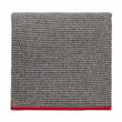 Decke Foligno, Schwarz & Creme & Rot, 100% Kaschmirwolle