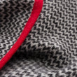 Decke Foligno, Schwarz & Creme & Rot, 100% Kaschmirwolle | URBANARA Kaschmirdecken
