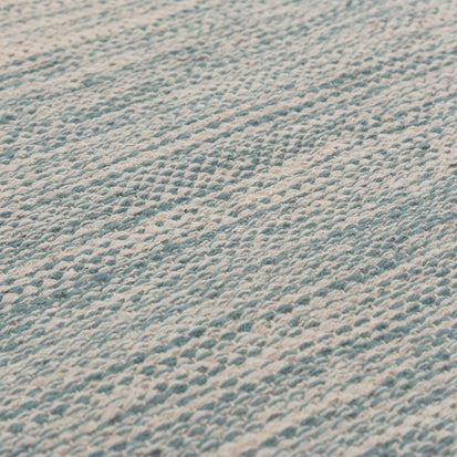 Teppich Ziller Grüngrau & Naturweiß, 100% Baumwolle | URBANARA Baumwollteppiche