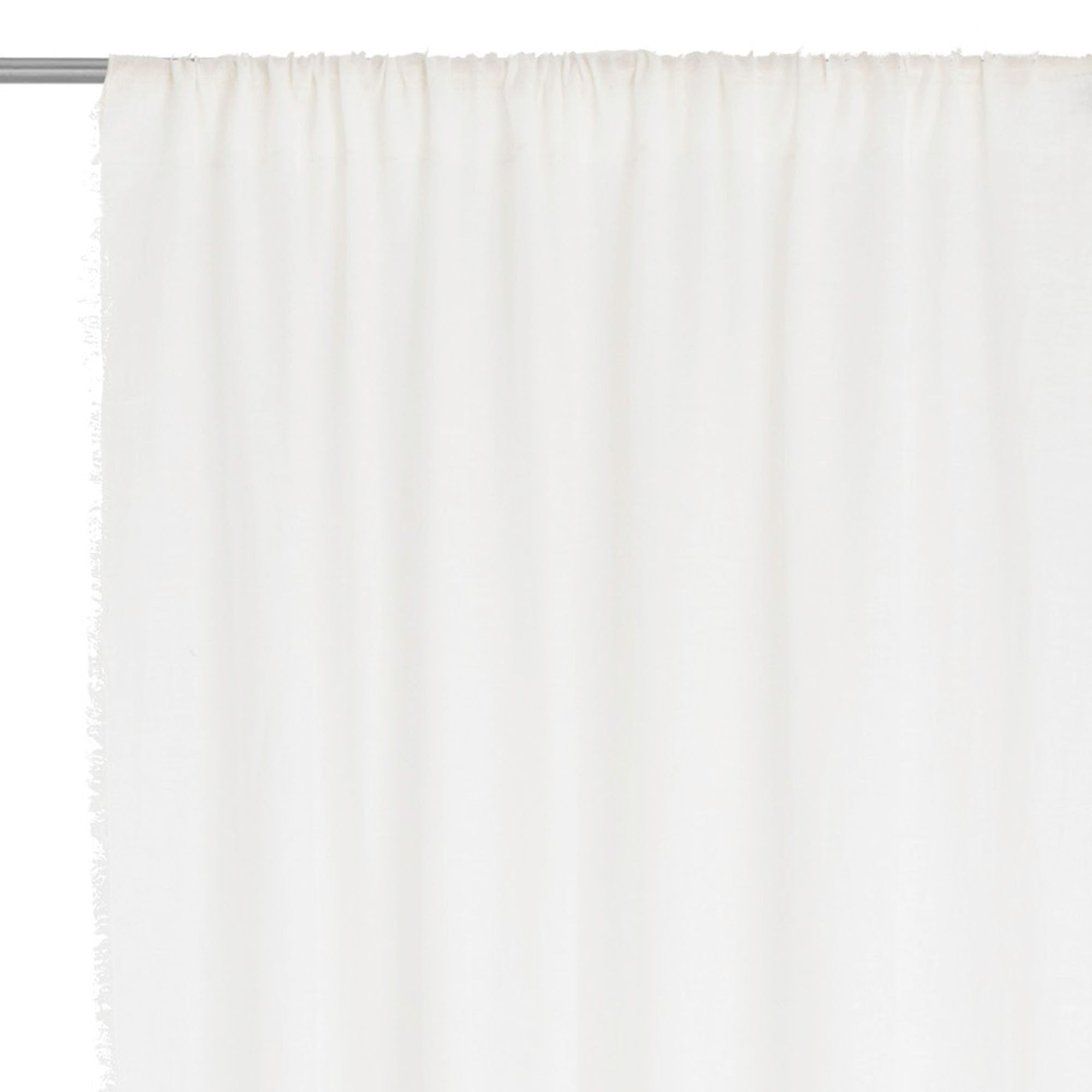 Vorhang Kiruna (2 Stück), Weiß, 100% Leinen | URBANARA