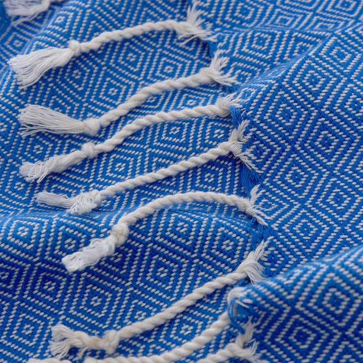 Hamamtuch Cesme Blau & Weiß, 100% Baumwolle | URBANARA Hamamtücher