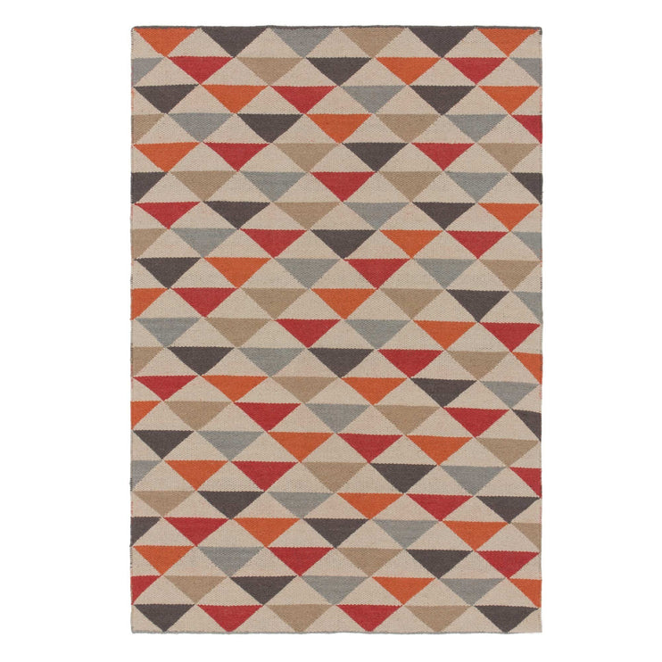 Teppich Barli, Orange, 50% Schurwolle & 50% Baumwolle | URBANARA Wollteppiche