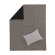 Picknickdecke Saldanha, Schwarz & Natur, 75% Baumwolle & 25% Leinen