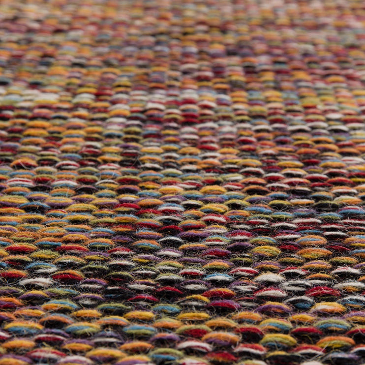 Teppich Odis in Mehrfarbig & Schwarz aus 87% Schurwolle & 9% Baumwolle & 4% Polyester | Entdecken Sie unsere schönsten Wohnaccessoires