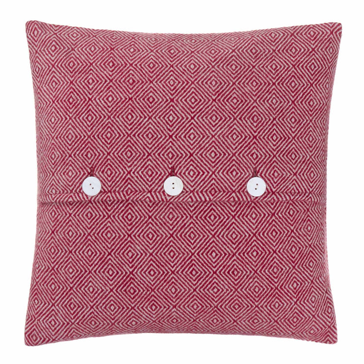 Kissenhülle Uyuni, Weinrot & Creme, 100% Kaschmirwolle | Hochwertige Wohnaccessoires