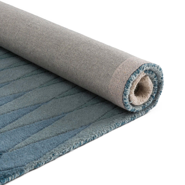 Teppich Karise, Minzgrün & Türkis & Petrol, 100% Schurwolle | Hochwertige Wohnaccessoires