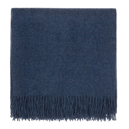 Decke Arica, Jeansblau, 100% Baby Alpakawolle