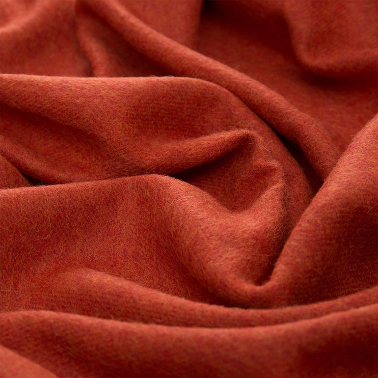 Decke Arica, Rostorange, 100% Baby Alpakawolle | Hochwertige Wohnaccessoires