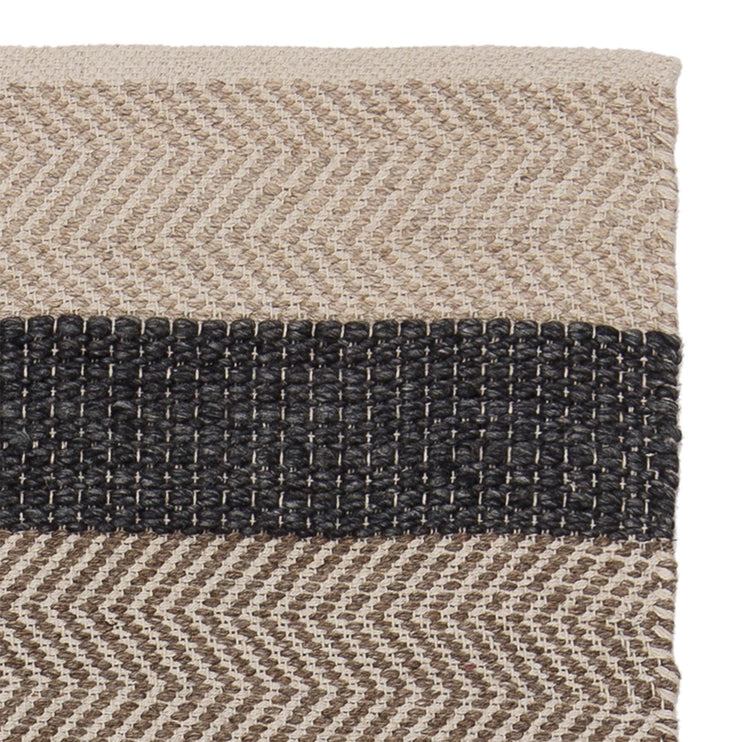 Teppich Alto, Anthrazit & Beige & Hellbraun, 35% Wolle & 35% Baumwolle & 30% Viskose