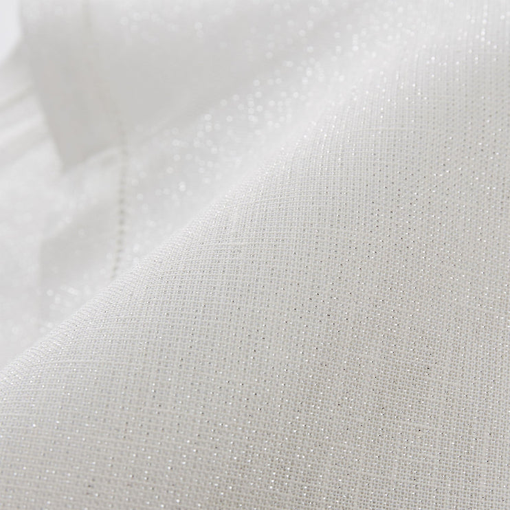 Tischläufer Cavaillon, Silber & Weiß, 87% Leinen & 13% Lurex | URBANARA Weihnachtsdekoration
