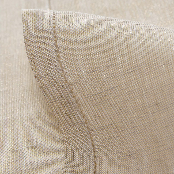 Serviette Cavaillon Gold & Natur, 87% Leinen & 13% Lurex | Hochwertige Wohnaccessoires
