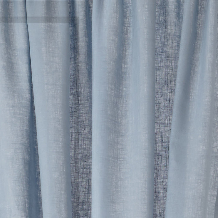 Vorhang Set Zelva Hellblau, 100% Leinen | Hochwertige Wohnaccessoires