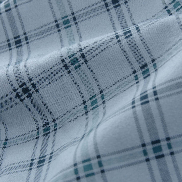 Bettdeckenbezug Kotja, Hellblau & Petrol & Dunkelblau, 100% Baumwolle | URBANARA Flanell-Bettwäsche