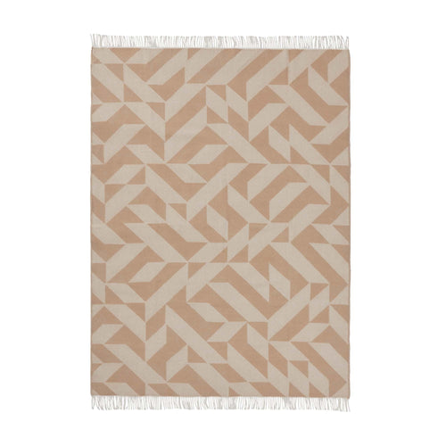 Decke Farum, Beige & Creme, 100% Merinowolle | Hochwertige Wohnaccessoires