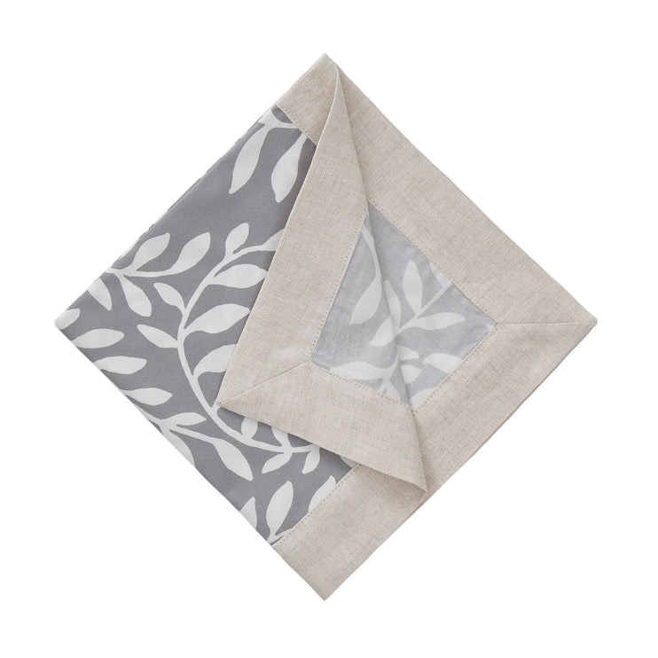 Serviette Eixoin Grau & Weiß & Natur | Schöne Ideen für Ihr Zuhause | URBANARA
