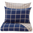 Bettdeckenbezug Brelade, Dunkelblau & Beige, 100% Baumwolle