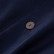 Kissenbezug Millau, Dunkelblau, 100% Baumwolle | URBANARA Satin-Bettwäsche