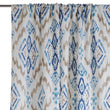 Vorhang Suide, Naturweiß & Dunkelblau & Jeansblau, 65% Leinen & 35% Polyester | URBANARA Vorhänge & Gardinen