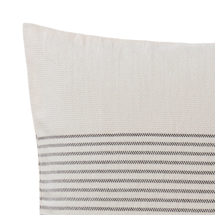 Kissenhülle Kadan, Creme & Schwarz, 50% Leinen & 50% Baumwolle | Hochwertige Wohnaccessoires