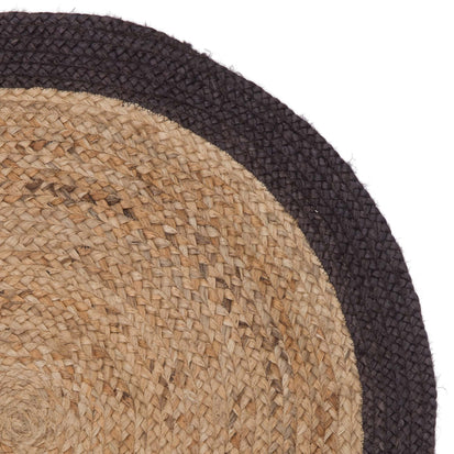 Teppich Nandi, Natur & Anthrazit, 100% Jute