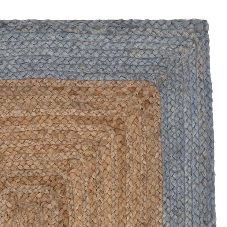 Läufer Nandi, Natur & Helles Graublau, 100% Jute