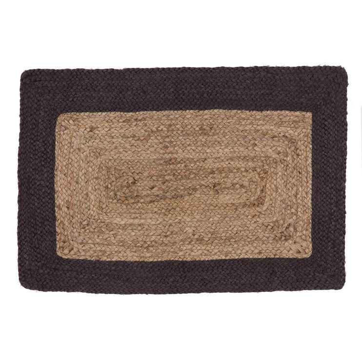 Fussmatte Nandi, Natur & Anthrazit, 100% Jute