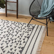 Teppich Kenai, Schwarz & Eierschale, 60% Wolle & 40% Baumwolle | URBANARA Wollteppiche