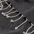 Hamamtuch Cesme Schwarz & Weiß, 100% Baumwolle | Hochwertige Wohnaccessoires